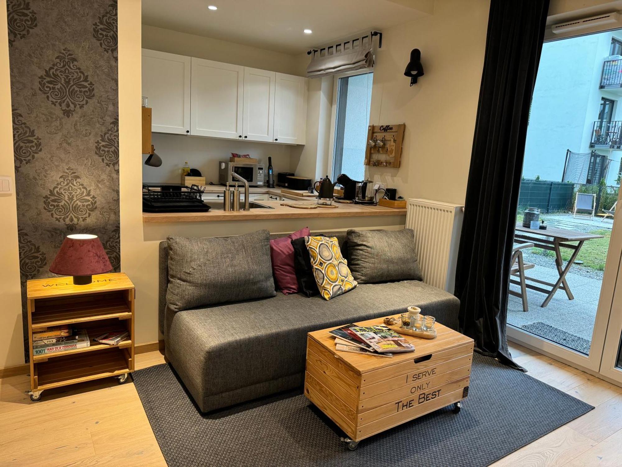 Relax&Comfort New Waw 50 Sqm With Terrace, Garden, Free Parking And Ac Warschau Exterior foto