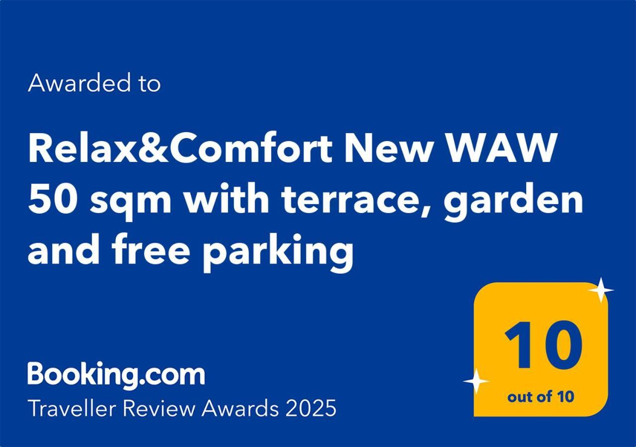Relax&Comfort New Waw 50 Sqm With Terrace, Garden, Free Parking And Ac Warschau Exterior foto